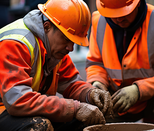 Two contruction workers
